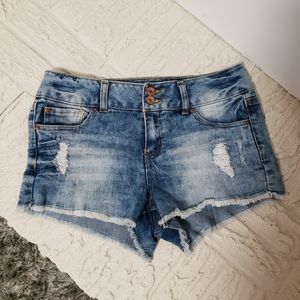 Refuge Distressed Denim Shorts 4